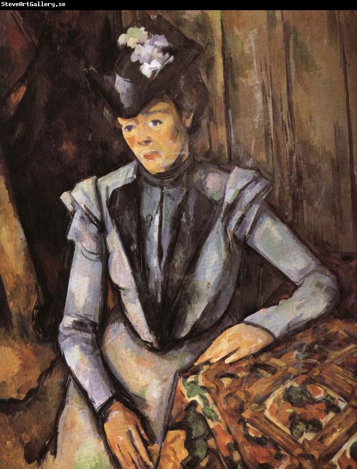 Paul Cezanne woman was wearing blue clothes